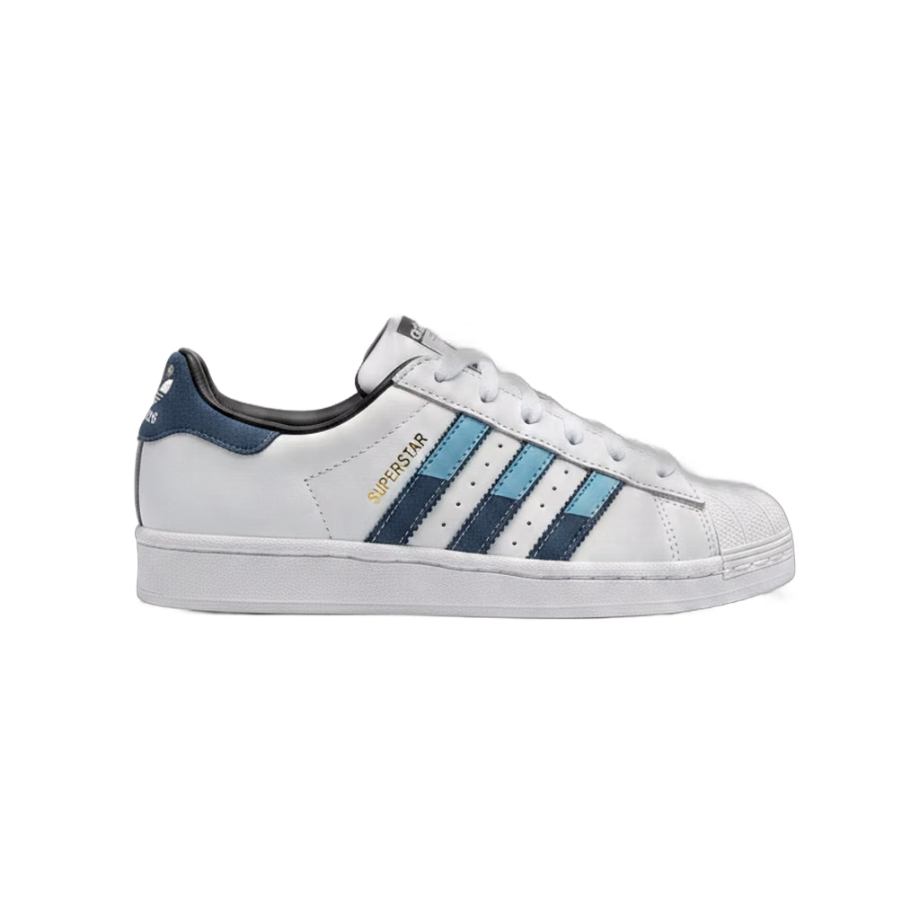 Adidas Superstar blanca azul 